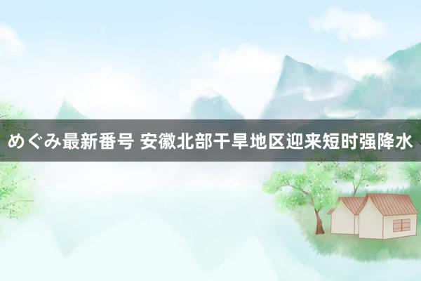 めぐみ最新番号 安徽北部干旱地区迎来短时强降水