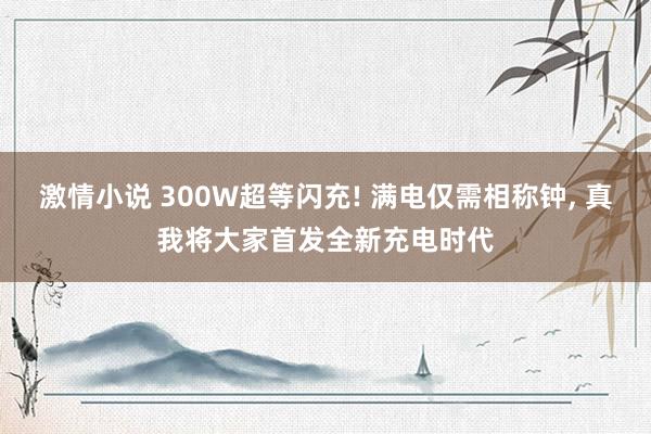 激情小说 300W超等闪充! 满电仅需相称钟, 真我将大家首发全新充电时代