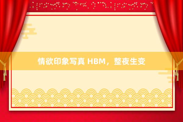 情欲印象写真 HBM，整夜生变