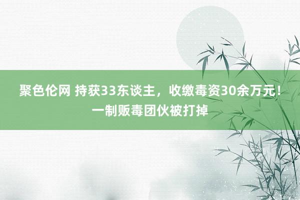 聚色伦网 持获33东谈主，收缴毒资30余万元！一制贩毒团伙被打掉