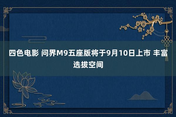 四色电影 问界M9五座版将于9月10日上市 丰富选拔空间