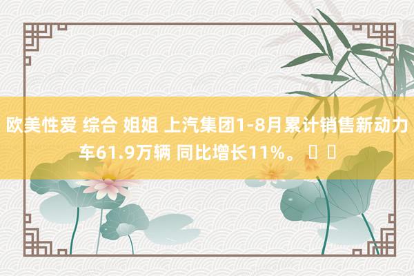 欧美性爱 综合 姐姐 上汽集团1-8月累计销售新动力车61.9万辆 同比增长11%。 ​​