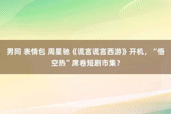 男同 表情包 周星驰《谎言谎言西游》开机，“悟空热”席卷短剧市集？